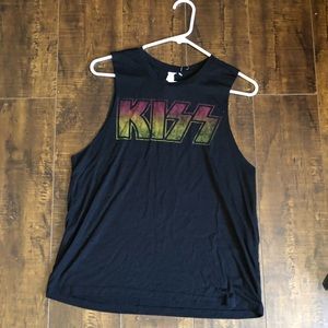 KISS sleeveless band t shirt size M